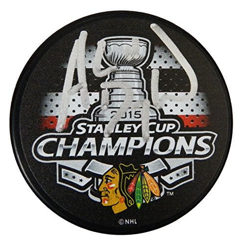 Andrew Desjardins Signed Chicago Blackhawks 2015 Stanley Cup Champs Logo Hockey Puck - DESPUC400 - Andrew Desjardins Signed Chicago Blackhawks 2015 Stanley Cup Champs Logo Hockey Puck product image