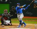 Javier Baez Signed Chicago Cubs 2016 World Series Double 16x20 Photo - BAE16P102 - Javier Baez Signed Chicago Cubs 2016 World Series Double 16x20 Photo product image