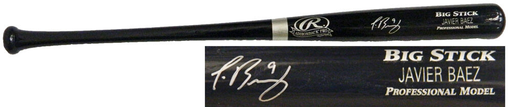 Javier Baez Signed Rawlings Black Big Stick Name Engraved Baseball Bat - BAEBAT100 - Javier Baez Signed Rawlings Black Big Stick Name Engraved Baseball Bat product image