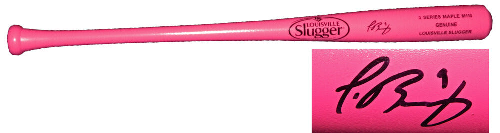 Javier Baez Signed Louisville Slugger Pink Baseball Bat - BAEBAT101 - Javier Baez Signed Louisville Slugger Pink Baseball Bat product image