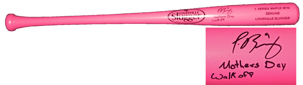 Javier Baez Signed Louisville Slugger Pink Baseball Bat w/Mothers Day Walk Off - BAEBAT102 - Javier Baez Signed Louisville Slugger Pink Baseball Bat w/Mothers Day Walk Off product image