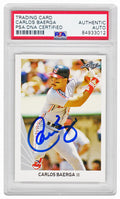 Carlos Baerga Signed Cleveland Indians 1990 Leaf Rookie Baseball Card #443 - (PSA Encapsulated) - BAECAR104 - Carlos Baerga Signed Cleveland Indians 1990 Leaf Rookie Baseball Card #443 - (PSA Encapsulated) product image