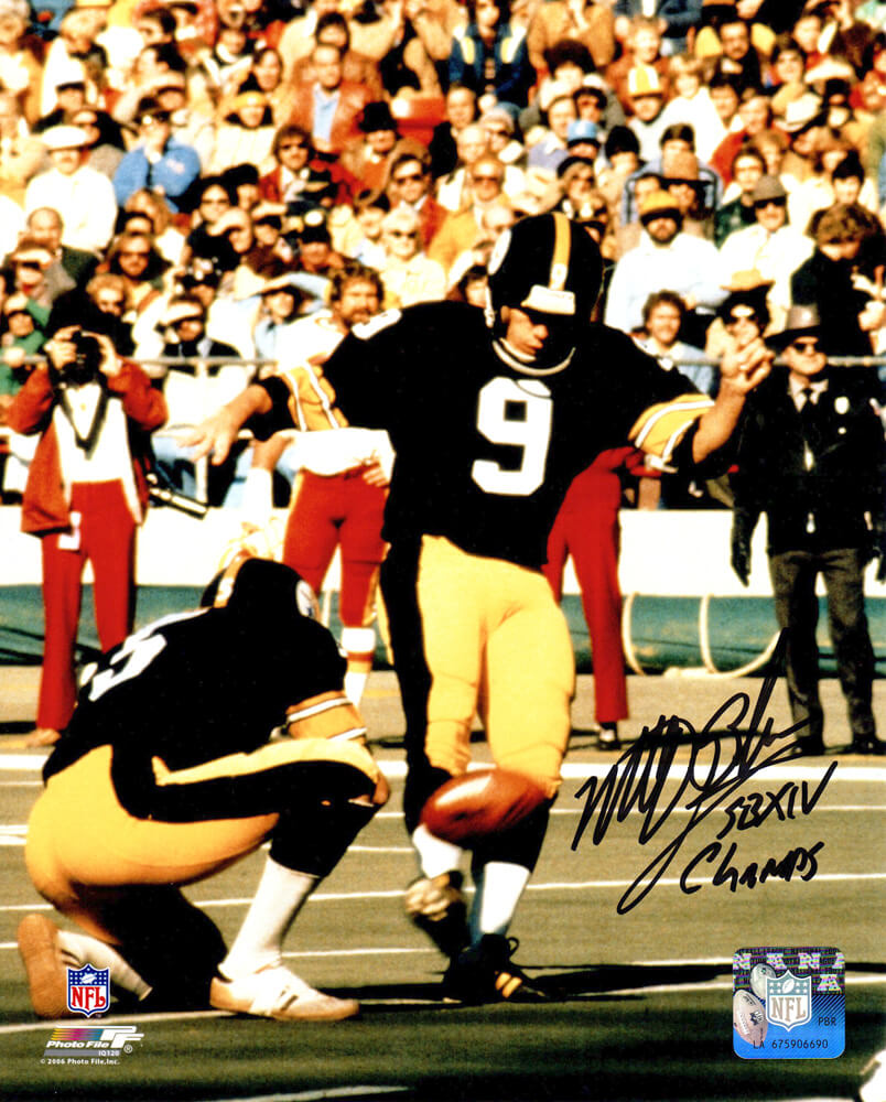 Matt Bahr Signed Pittsburgh Steelers Kicking Field Goal 8x10 Photo w/SB XIV Champs - BAH08P301 - Matt Bahr Signed Pittsburgh Steelers Kicking Field Goal 8x10 Photo w/SB XIV Champs product image
