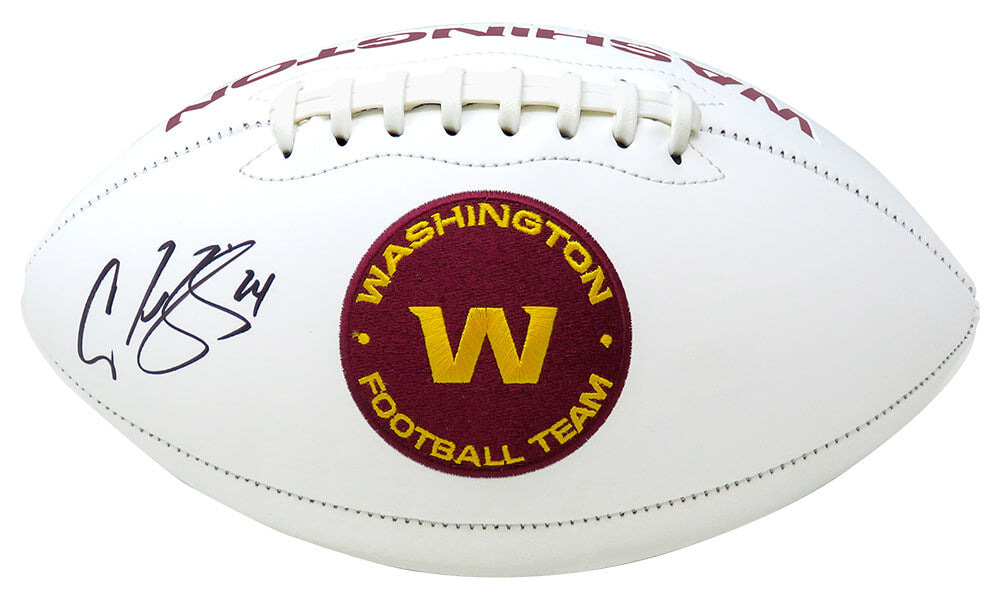 Champ Bailey Signed Washington Football Team Jarden Logo White Panel Full Size Football - BAIFTB300 - Champ Bailey Signed Washington Football Team Jarden Logo White Panel Full Size Football product image