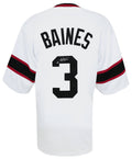 Harold Baines Signed White Throwback Custom Baseball Jersey - BAIJRY100 - Harold Baines Signed White Throwback Custom Baseball Jersey product image