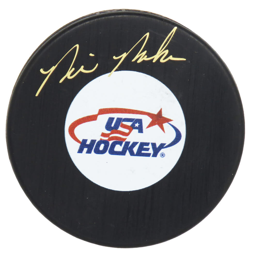 Bill Baker Signed USA Hockey Logo Hockey Puck - BAKPUC400 - Bill Baker Signed USA Hockey Logo Hockey Puck product image