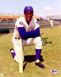Ernie Banks Signed Chicago Cubs Kneel Pose 8x10 Photo - BAN08P104 - Ernie Banks Signed Chicago Cubs Kneel Pose 8x10 Photo product image