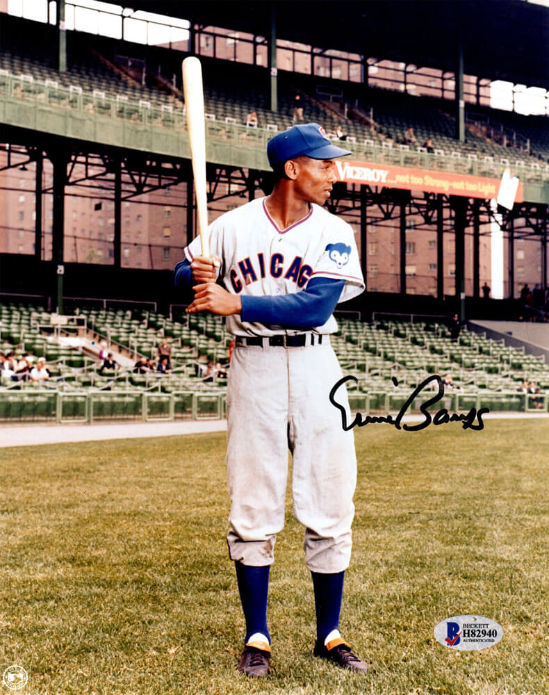 Ernie Banks Signed Chicago Cubs Batting Stance Pose 8x10 Photo - BAN08P106 - Ernie Banks Signed Chicago Cubs Batting Stance Pose 8x10 Photo product image