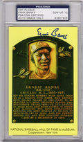 Ernie Banks Signed National Baseball Hall of Fame Plaque Card - (GEM Mint 10 - PSA Encapsulated) - BANCAR107 - Ernie Banks Signed National Baseball Hall of Fame Plaque Card - (GEM Mint 10 - PSA Encapsulated) product image