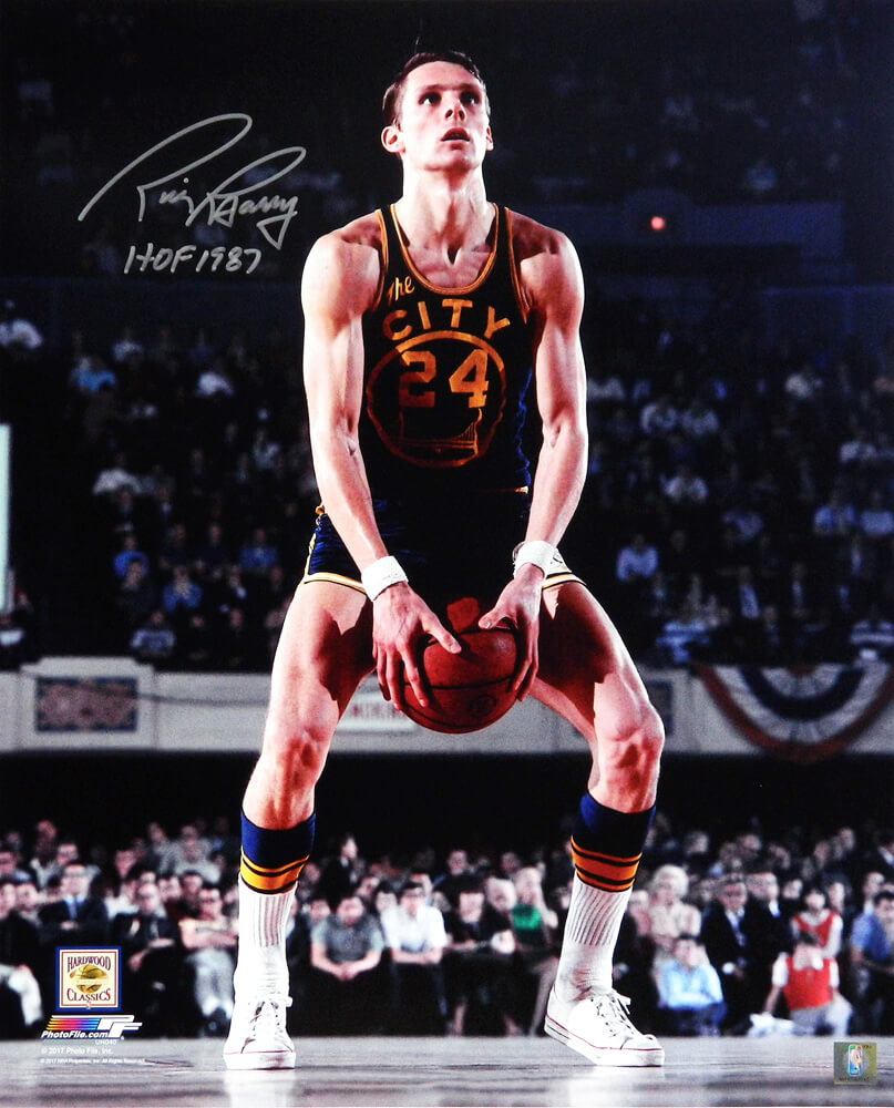 Rick Barry Signed Golden State Warriors Under Hand Free Throw 16x20 Photo w/HOF 1987 - BAR16P205 - Rick Barry Signed Golden State Warriors Under Hand Free Throw 16x20 Photo w/HOF 1987 product image