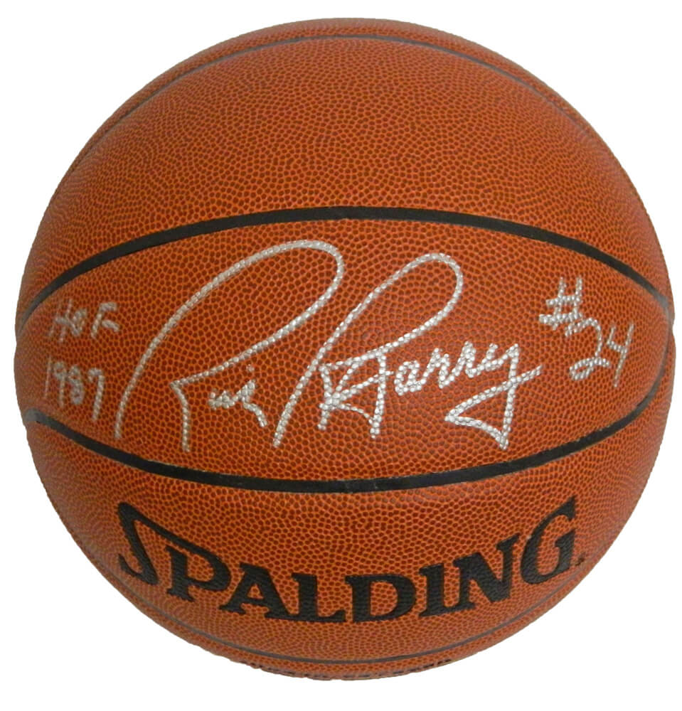 Rick Barry Signed Spalding Indoor/Outdoor Basketball w/HOF 1987 - BARBSK200 - Rick Barry Signed Spalding Indoor/Outdoor Basketball w/HOF 1987 product image