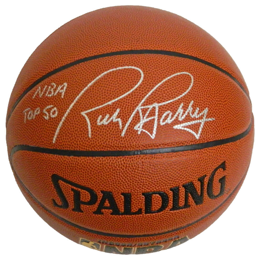 Rick Barry Signed Spalding NBA Indoor/Outdoor Basketball w/NBA Top 50 - BARBSK202 - Rick Barry Signed Spalding NBA Indoor/Outdoor Basketball w/NBA Top 50 product image