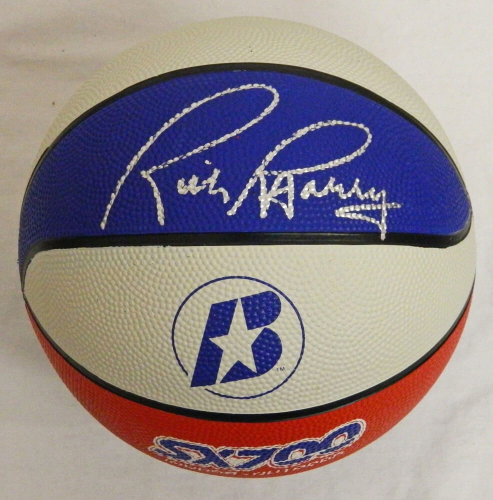 Rick Barry Signed Red, White & Blue Basketball - BARBSK205 - Rick Barry Signed Red, White & Blue Basketball product image