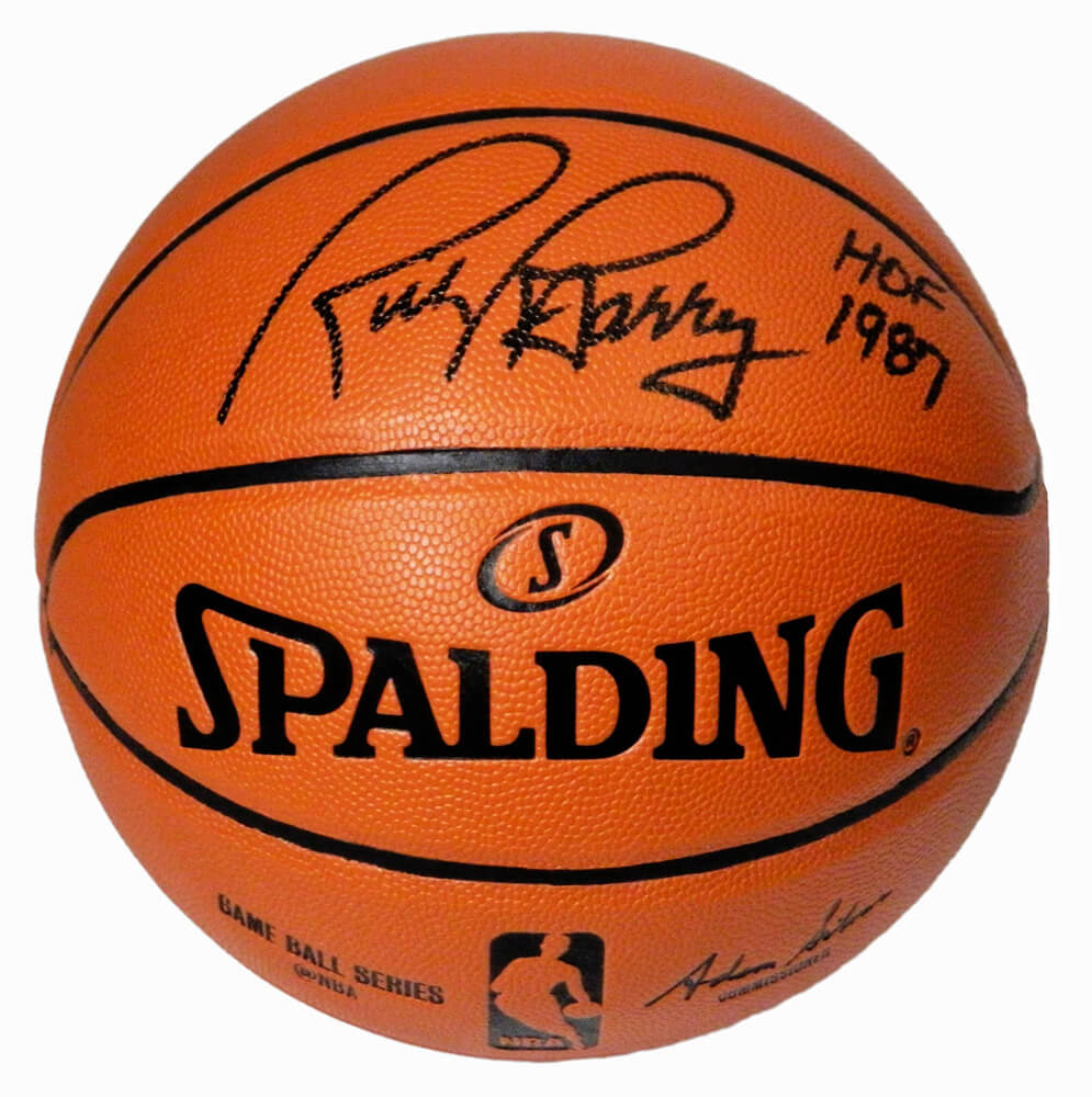 Rick Barry Signed Spalding NBA Game Replica Basketball w/HOF 1987 - BARBSK206 - Rick Barry Signed Spalding NBA Game Replica Basketball w/HOF 1987 product image