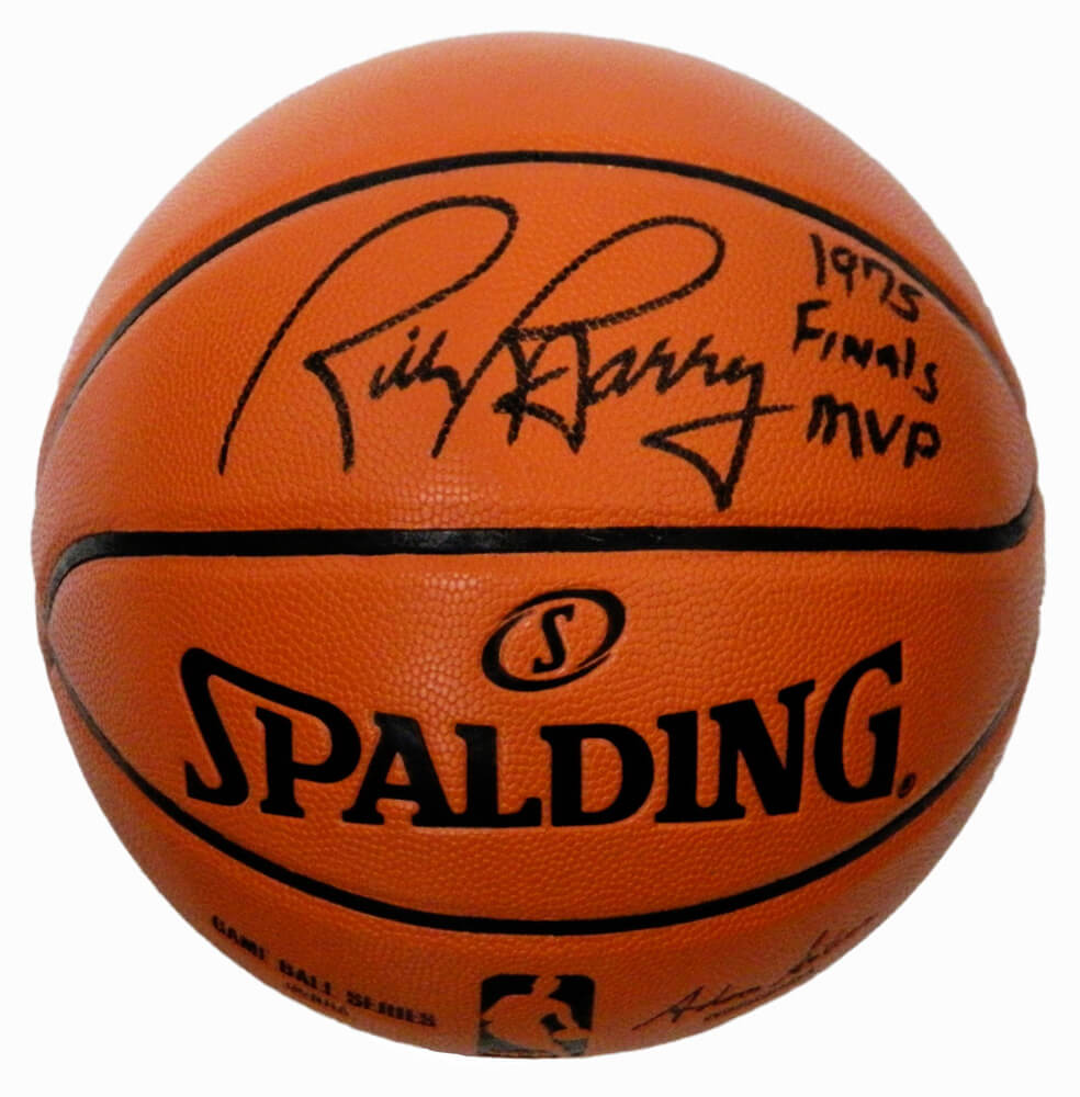 Rick Barry Signed Spalding NBA Game Replica Basketball w/1975 Finals MVP - BARBSK208 - Rick Barry Signed Spalding NBA Game Replica Basketball w/1975 Finals MVP product image