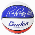 Rick Barry Signed Red, White & Blue Basketball w/69 ABA Champs - BARBSK211 - Rick Barry Signed Red, White & Blue Basketball w/69 ABA Champs product image