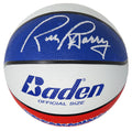 Rick Barry Signed Baden Red, White & Blue Basketball - BARBSK212 - Rick Barry Signed Baden Red, White & Blue Basketball product image