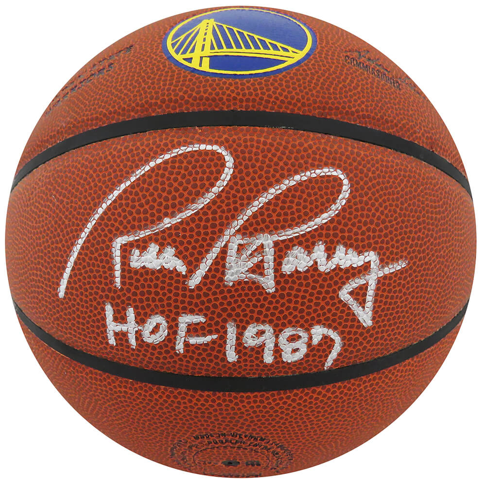 Rick Barry Signed Wilson Golden State Warriors Logo NBA Basketball w/HOF 1987 - BARBSK218 - Rick Barry Signed Wilson Golden State Warriors Logo NBA Basketball w/HOF 1987 product image