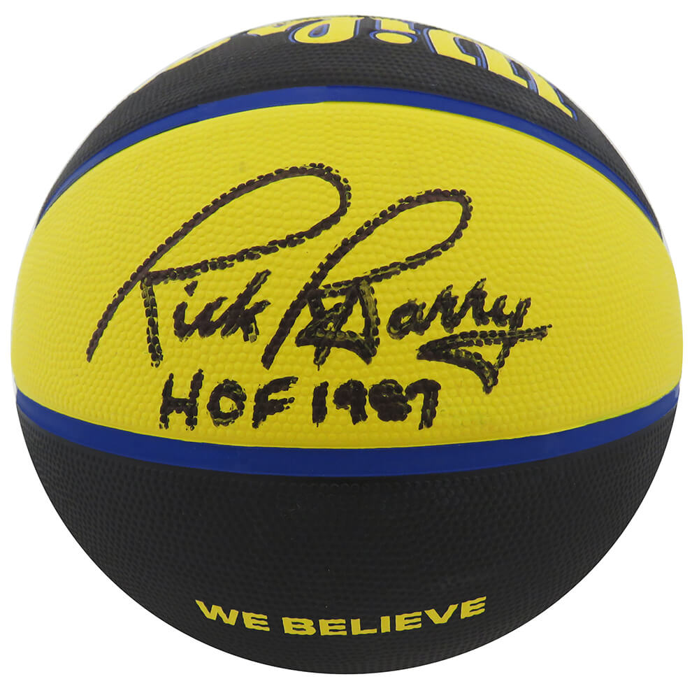 Rick Barry Signed Golden State Warriors Wilson The City Full Size Basketball w/HOF 1987 - BARBSK219 - Rick Barry Signed Golden State Warriors Wilson The City Full Size Basketball w/HOF 1987 product image