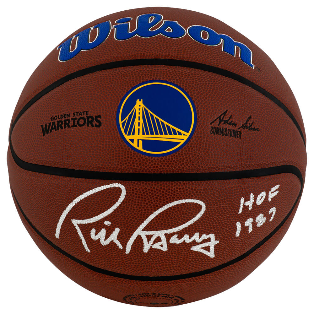 Rick Barry Signed Golden State Warriors Logo Wilson Alliance NBA Basketball w/HOF 1987 - BARBSK231 - Rick Barry Signed Golden State Warriors Logo Wilson Alliance NBA Basketball w/HOF 1987 product image