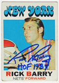 Rick Barry Signed New York Nets 1971 Topps Rookie Basketball Trading Card #170 w/HOF 1987 - BARCAR201 - Rick Barry Signed New York Nets 1971 Topps Rookie Basketball Trading Card #170 w/HOF 1987 product image