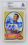 Lem Barney Signed Detroit Lions 1970 Topps Rookie Card #75 w/HOF'92 - (Beckett Encapsulated) - BARCAR302 - Lem Barney Signed Detroit Lions 1970 Topps Rookie Card #75 w/HOF'92 - (Beckett Encapsulated) product image