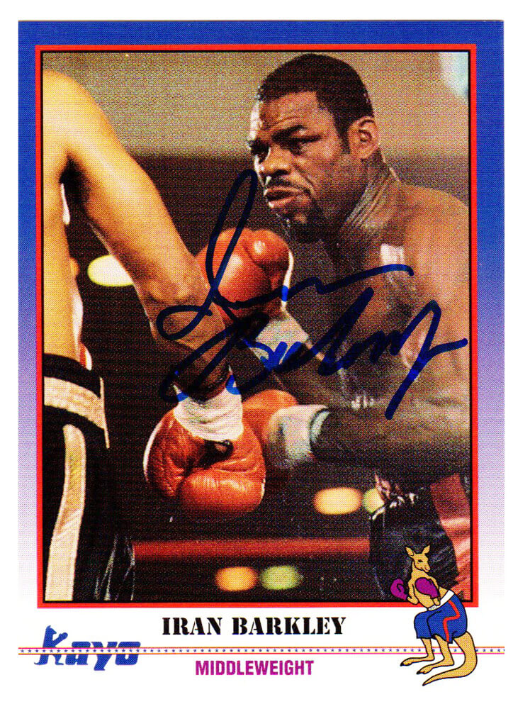 Iran Barkley Signed 1991 Kayo Boxing Trading Card #067 - BARCAR501 - Iran Barkley Signed 1991 Kayo Boxing Trading Card #067 product image