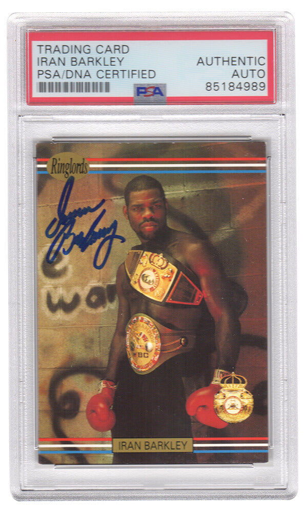 Iran Barkley Signed 1991 Ringlords Boxing Trading Card #25 - (PSA Encapsulated) - BARCAR504 - Iran Barkley Signed 1991 Ringlords Boxing Trading Card #25 - (PSA Encapsulated) product image