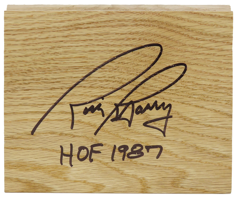Rick Barry Signed 5x6 Floor Piece w/HOF'87 - BARFLO202 - Rick Barry Signed 5x6 Floor Piece w/HOF'87 product image