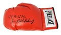 Iran Barkley Signed Everlast Red Boxing Glove w/Blade, 43-19, 27 KO's - BARGLV501 - Iran Barkley Signed Everlast Red Boxing Glove w/Blade, 43-19, 27 KO's product image