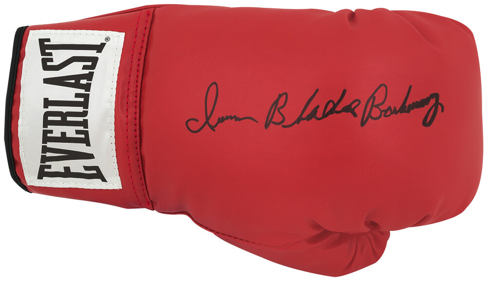 Iran Barkley Signed Everlast Red Full Size Boxing Glove w/Blade (Left-Hand) - BARGLV505 - Iran Barkley Signed Everlast Red Full Size Boxing Glove w/Blade (Left-Hand) product image