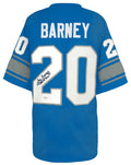 Lem Barney Signed Blue Throwback Custom Football Jersey w/Hall of Fame'92 - (JSA) - BARJRY303 - Lem Barney Signed Blue Throwback Custom Football Jersey w/Hall of Fame'92 - (JSA) product image