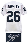 Saquon Barkley Signed White Custom College Football Jersey (Beckett) - BARJRY312 - Saquon Barkley Signed White Custom College Football Jersey (Beckett) product image