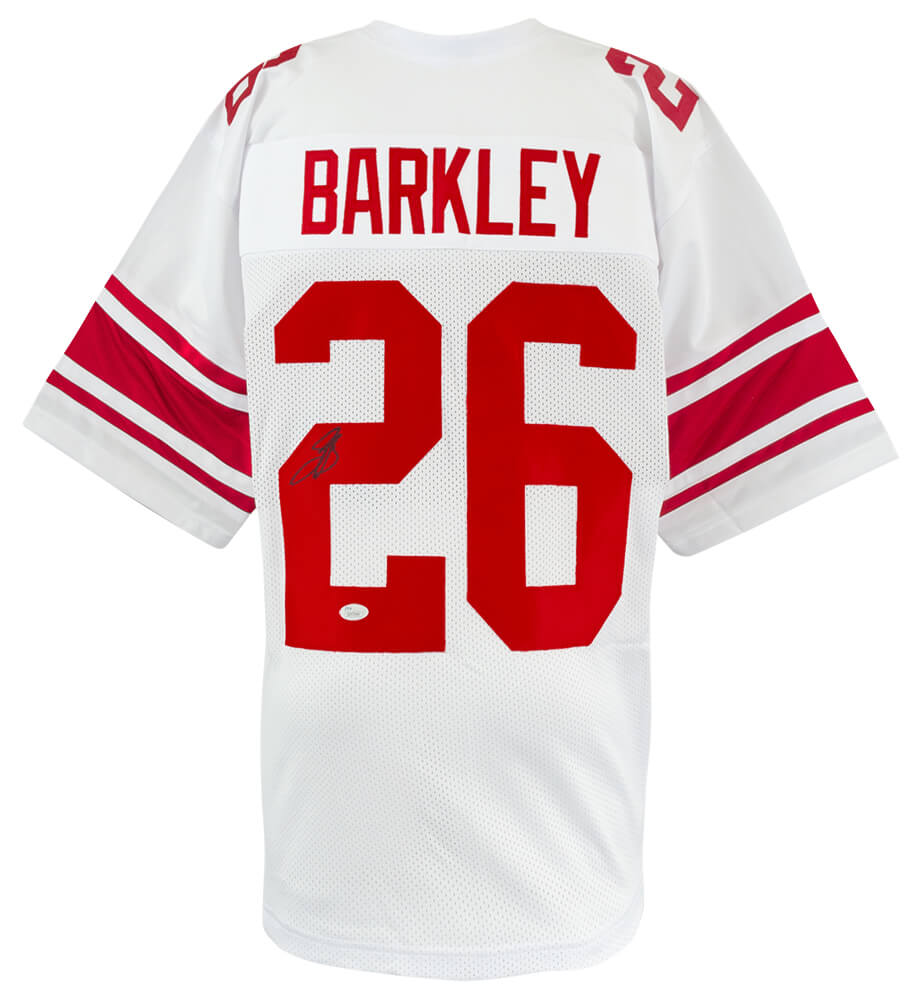 Saquon Barkley Signed White Custom Football Jersey - (Beckett COA) - BARJRY317 - Saquon Barkley Signed White Custom Football Jersey - (Beckett COA) product image