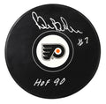 Bill Barber Signed Philadelphia Flyers Logo Hockey Puck w/HOF'90 - BARPUC400 - Bill Barber Signed Philadelphia Flyers Logo Hockey Puck w/HOF'90 product image