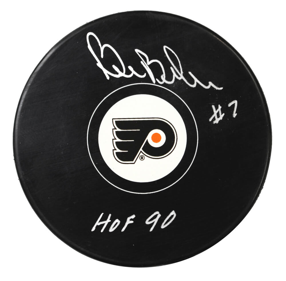 Bill Barber Signed Philadelphia Flyers Logo Hockey Puck w/HOF'90 - BARPUC400 - Bill Barber Signed Philadelphia Flyers Logo Hockey Puck w/HOF'90 product image