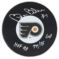 Bill Barber Signed Philadelphia Flyers Logo Hockey Puck w/HOF 90, 74-75 Cup - BARPUC401 - Bill Barber Signed Philadelphia Flyers Logo Hockey Puck w/HOF 90, 74-75 Cup product image