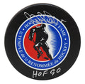 Bill Barber Signed Hall of Fame Logo Hockey Puck w/HOF'90 - BARPUC402 - Bill Barber Signed Hall of Fame Logo Hockey Puck w/HOF'90 product image