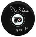 Bill Barber Signed Philadelphia Flyers Team Logo Hockey Puck w/HOF'90 - BARPUC405 - Bill Barber Signed Philadelphia Flyers Team Logo Hockey Puck w/HOF'90 product image