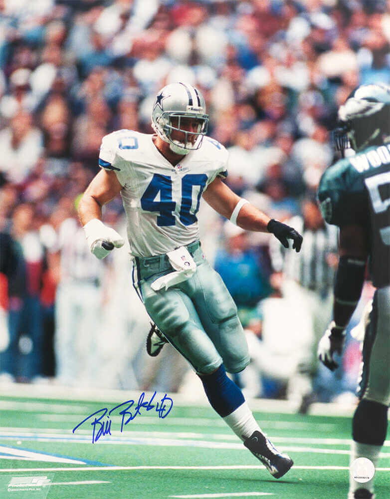 Bill Bates Signed Dallas Cowboys White Jersey Action 16x20 Photo - BAT16P301 - Bill Bates Signed Dallas Cowboys White Jersey Action 16x20 Photo product image