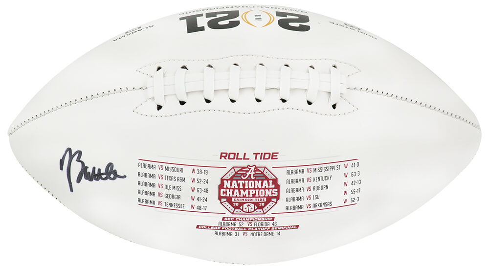 Jordan Battle Signed Rawlings Alabama 2020 National Champs White Panel Football - (Fanatics) - BATFTB300 - Jordan Battle Signed Rawlings Alabama 2020 National Champs White Panel Football - (Fanatics) product image