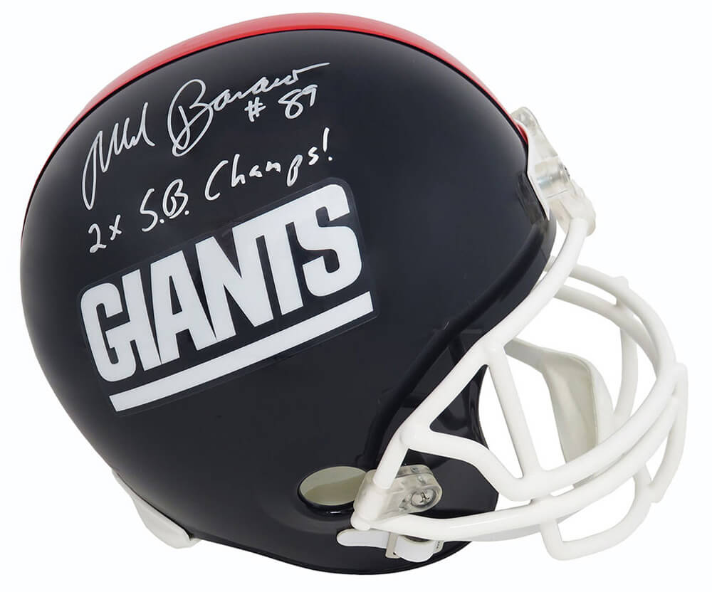 Mark Bavaro Signed New York Giants Throwback Riddell Full Size Replica Helmet w/2x SB Champs - BAVREP300 - Mark Bavaro Signed New York Giants Throwback Riddell Full Size Replica Helmet w/2x SB Champs product image