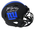 Mark Bavaro Signed New York Giants Eclipse Black Matte Riddell Full Size Speed Replica Helmet w/2x SB Champs - BAVREP301 - Mark Bavaro Signed New York Giants Eclipse Black Matte Riddell Full Size Speed Replica Helmet w/2x SB Champs product image
