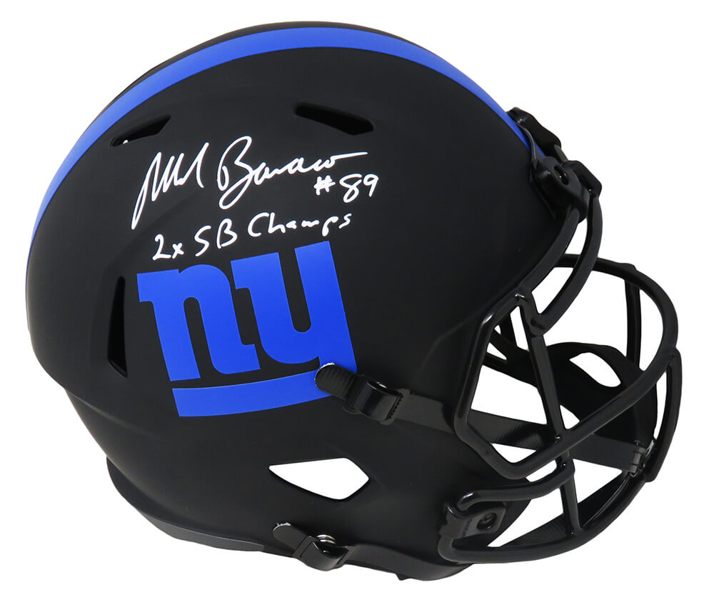 Mark Bavaro Signed New York Giants Eclipse Black Matte Riddell Full Size Speed Replica Helmet w/2x SB Champs - BAVREP301 - Mark Bavaro Signed New York Giants Eclipse Black Matte Riddell Full Size Speed Replica Helmet w/2x SB Champs product image