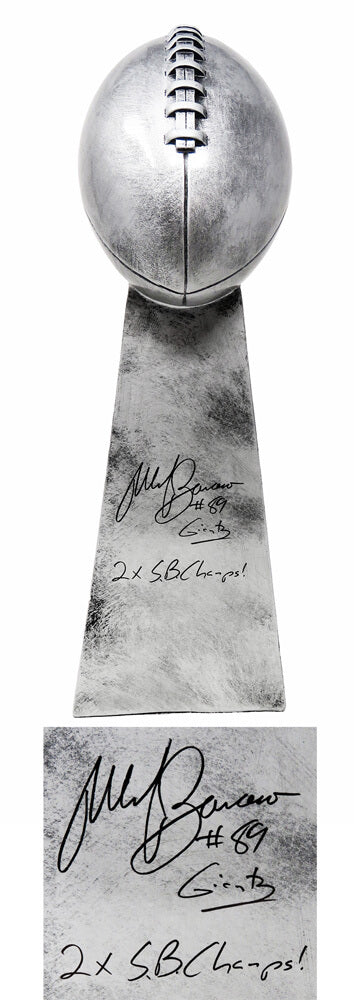 Mark Bavaro Signed Football World Champion 15 Inch Replica Trophy w/2x SB Champs - BAVTRO300 - Mark Bavaro Signed Football World Champion 15 Inch Replica Trophy w/2x SB Champs product image
