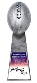 Mark Bavaro Signed Football World Champion 15 Inch Silver Replica Trophy w/Giants - BAVTRO301 - Mark Bavaro Signed Football World Champion 15 Inch Silver Replica Trophy w/Giants product image