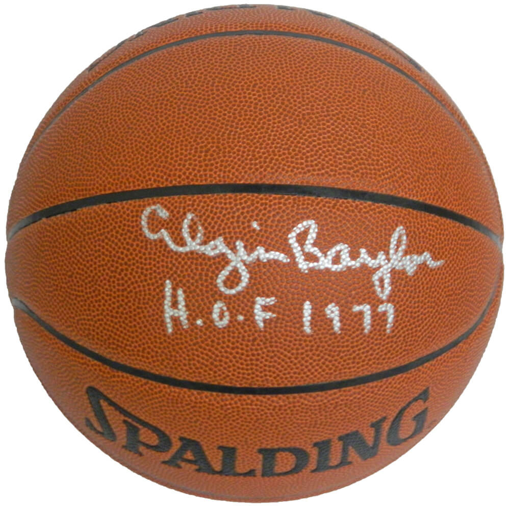 Elgin Baylor Signed Spalding Indoor/Outdoor Basketball w/HOF 1977 - BAYBSK200 - Elgin Baylor Signed Spalding Indoor/Outdoor Basketball w/HOF 1977 product image