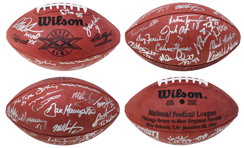 1985 Bears Team Signed Wilson Super Bowl XX Official NFL Game Football (28 Sigs) - BEAFTB310 - 1985 Bears Team Signed Wilson Super Bowl XX Official NFL Game Football (28 Sigs) product image