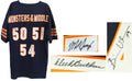 Dick Butkus, Mike Singletary, Brian Urlacher Signed Navy Custom Monsters of the Middle Jersey - BEAJRY300 - Dick Butkus, Mike Singletary, Brian Urlacher Signed Navy Custom Monsters of the Middle Jersey product image