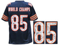 1985 Bears Team Signed Navy Custom Football Jersey (22 Sigs) - BEAJRY316 - 1985 Bears Team Signed Navy Custom Football Jersey (22 Sigs) product image